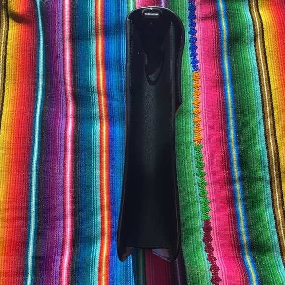 Burberry Black Embossed Monogram Leather Clutch Computer Bag - Picture 11 of 15